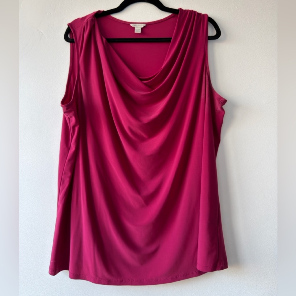 Cato Magenta Purple Pink Cowl Neck Sleeveless Blouse Plus Size 18/20W Tank Top‎